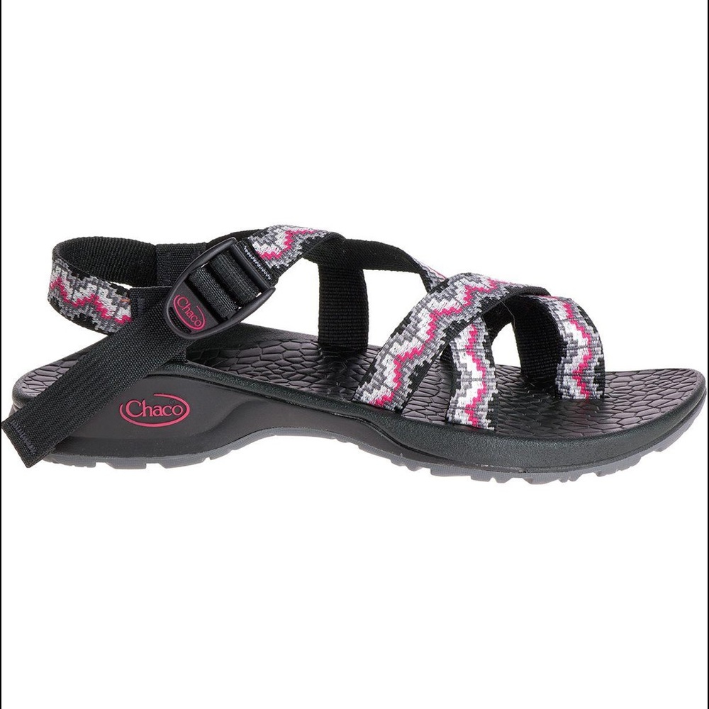 pink, black, & grey chacos!